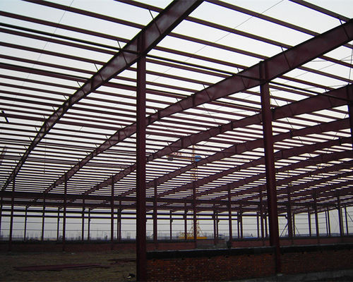 Long Span Modern Steel Construction , Sandwich Panel Industrial Steel Buildings