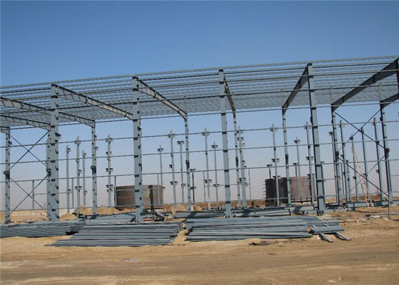 Prefabricated African long-span galvanized steel structure building warehouse