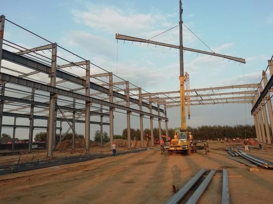 Industrial Portal Frame Q355B Grade Prefab Structure Steel Building Workshop