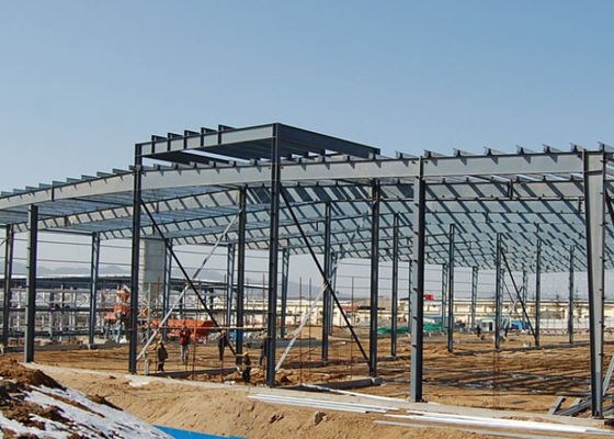 Q345b High Strength Steel Structure Construction 30m Span With Portal Frame