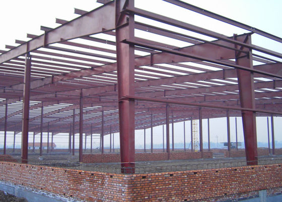 Gable Frame Steel Structure Construction 60 X 40 X 8 M For Warehouse Frame