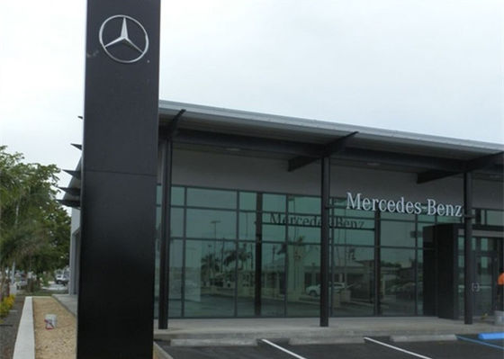 Mercedez Benz Car Showroom Building Steel Structure With 50 Years Lifespan