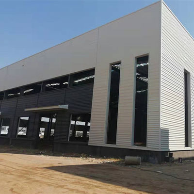 Long Span Prefabricated Steel Structure Portal Frame Warehouse Project Construction