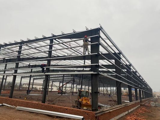 Prefabricated Rigid Frame Steel Structural Workshop Building