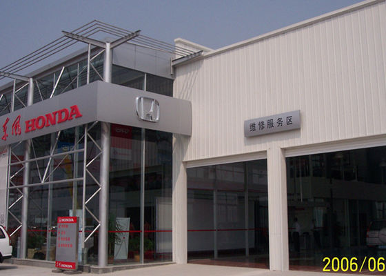 Honda Economic nice appearance fast installation prefab car showroom structure warehouse