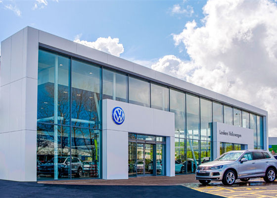 Galvanized Steel Multi Car Showroom , 36.6m Span Large Car Showrooms 