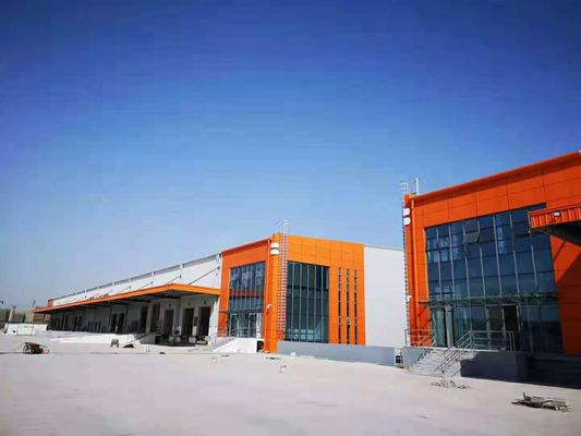 Prefabricated Large Canopy Loading Bay High Rise Durable Steel Structure Warehouse