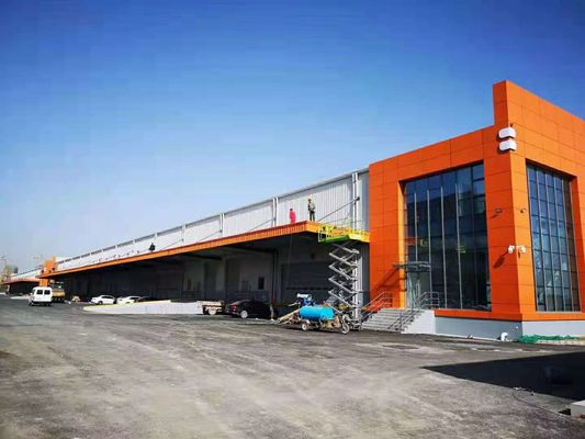 Prefabricated Large Canopy Loading Bay High Rise Durable Steel Structure Warehouse
