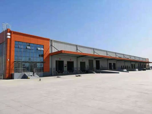 Prefabricated Large Canopy Loading Bay High Rise Durable Steel Structure Warehouse