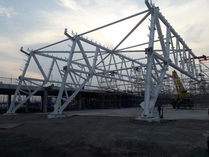 Prefabricated Large Span Steel Truss Fabrication Q355B Structural Steel